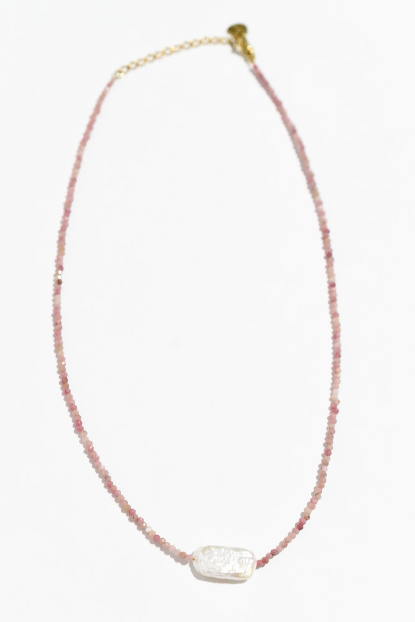 Sado Pink Beaded Pearl Necklace