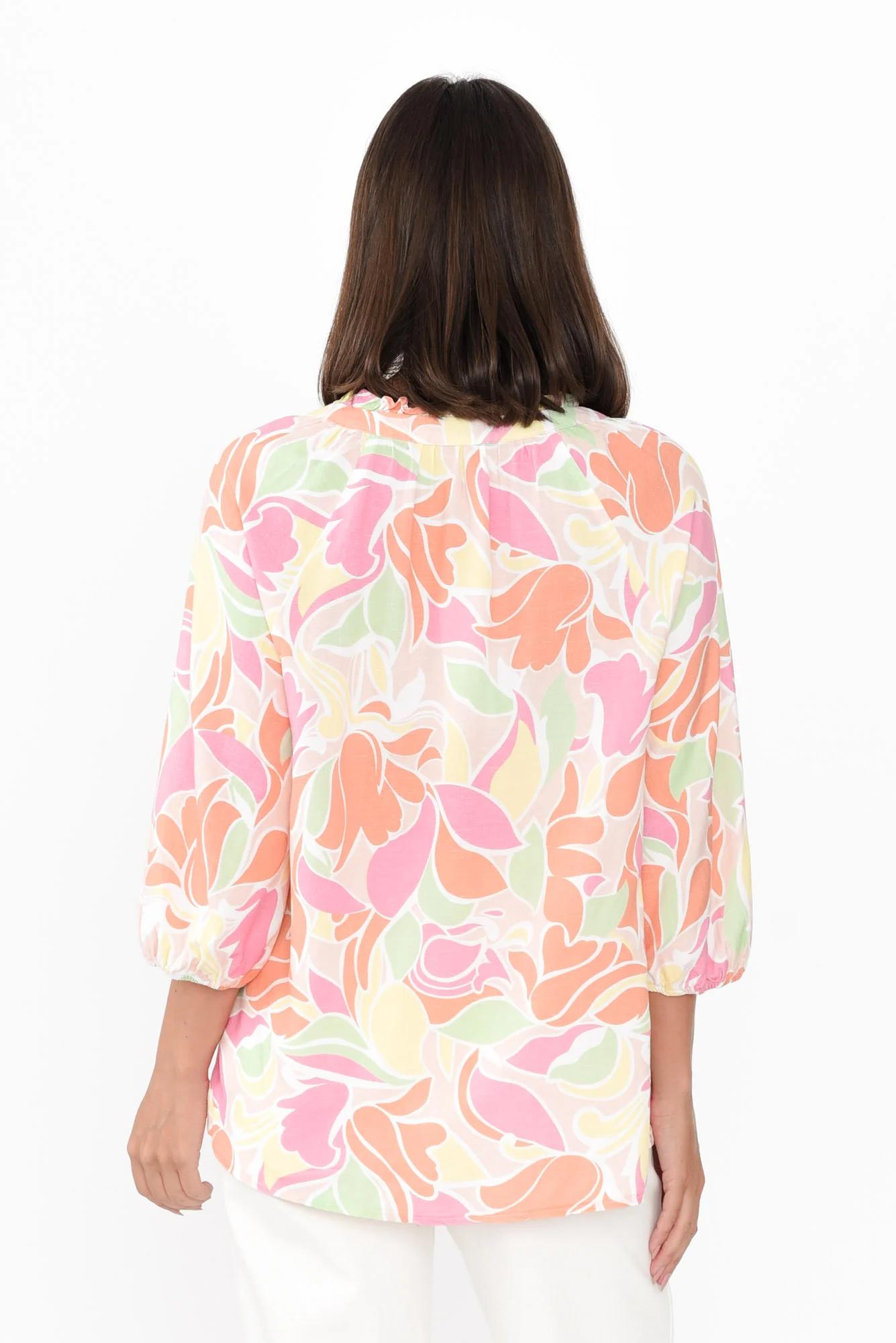 Daniella Orange Tropical Shirt