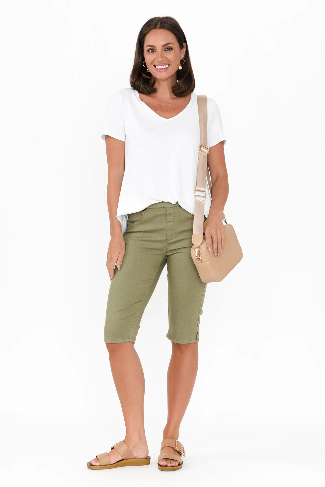 Tora Khaki Stretch Shorts