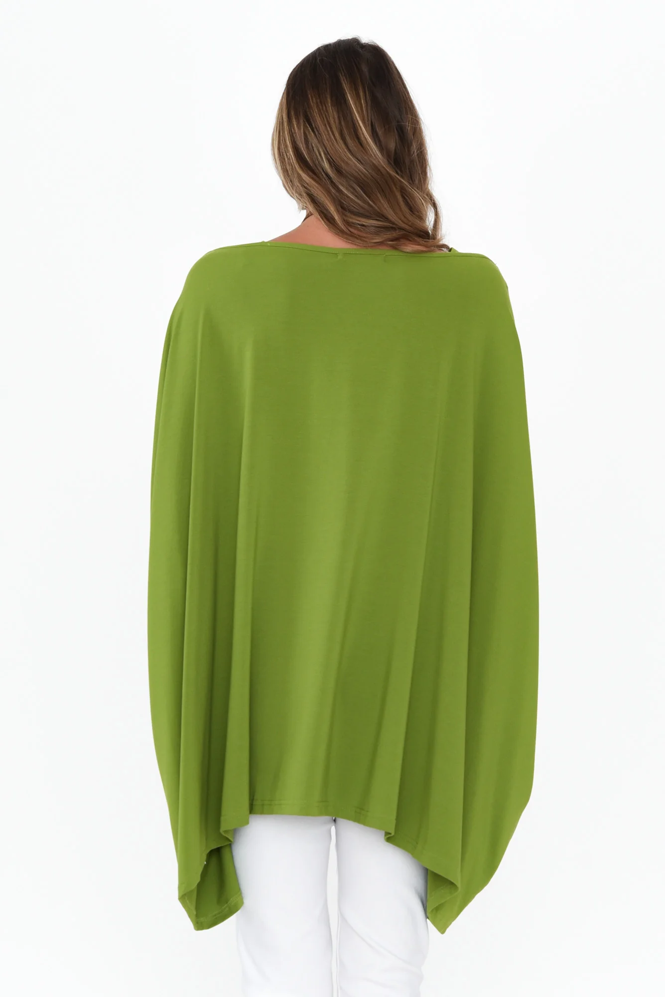 Kelsier Green Bamboo Batwing Top