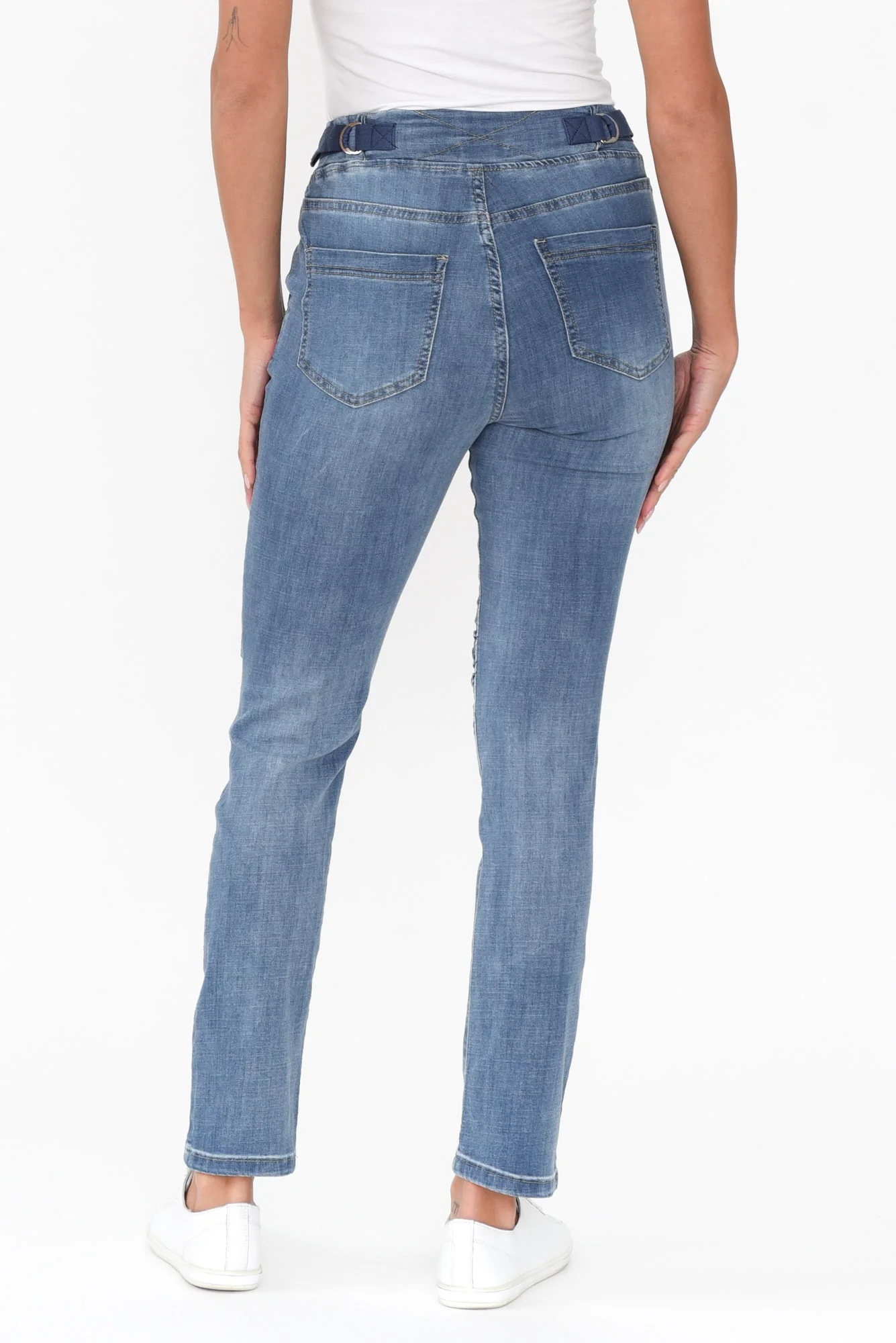Arden Blue Denim Tie Jeans