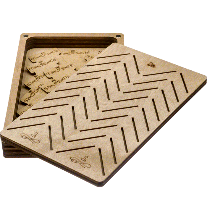 Box for handicraft + 38 bobbins FLZB(N)-054