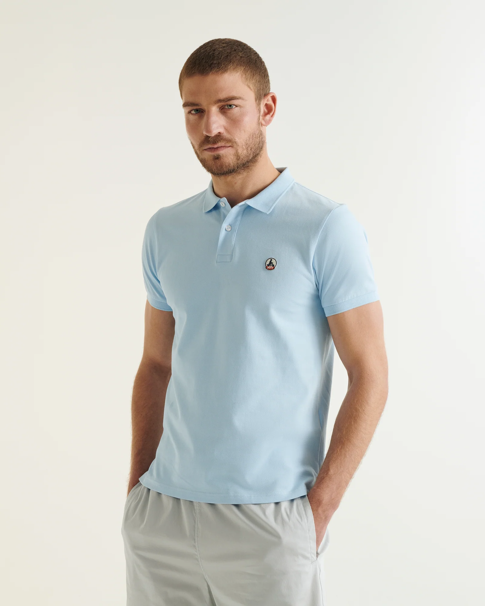 Polo shirt in organic cotton Celestial blue Marbella