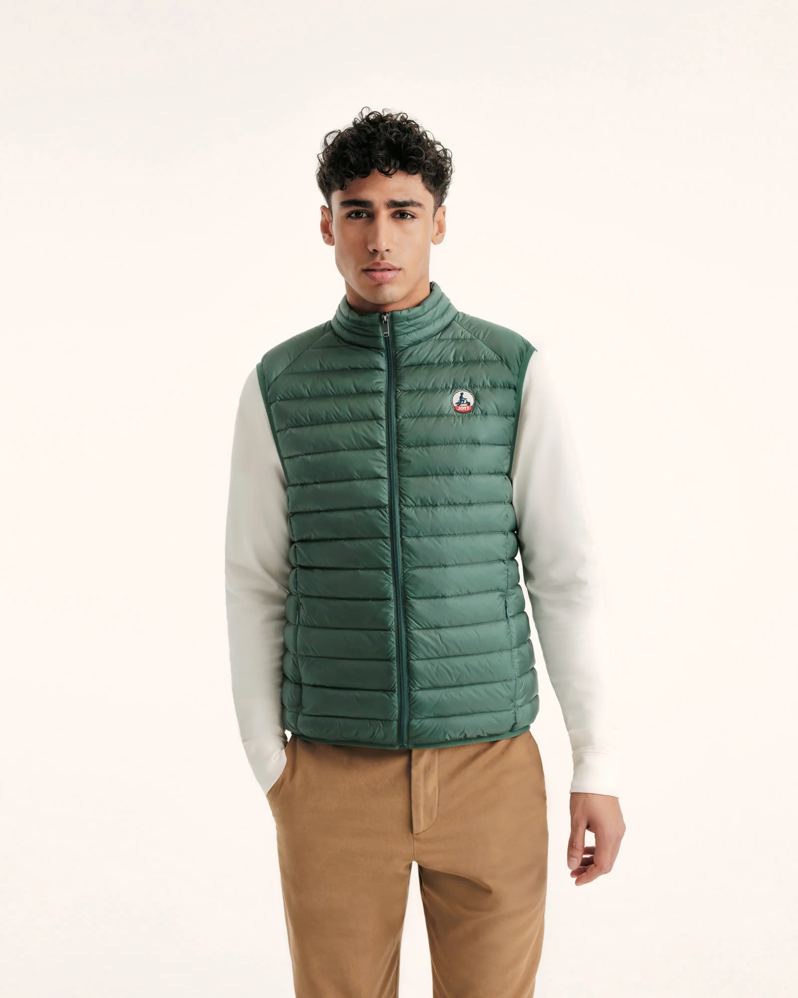 Down jacket sleeveless Celadon green Tom