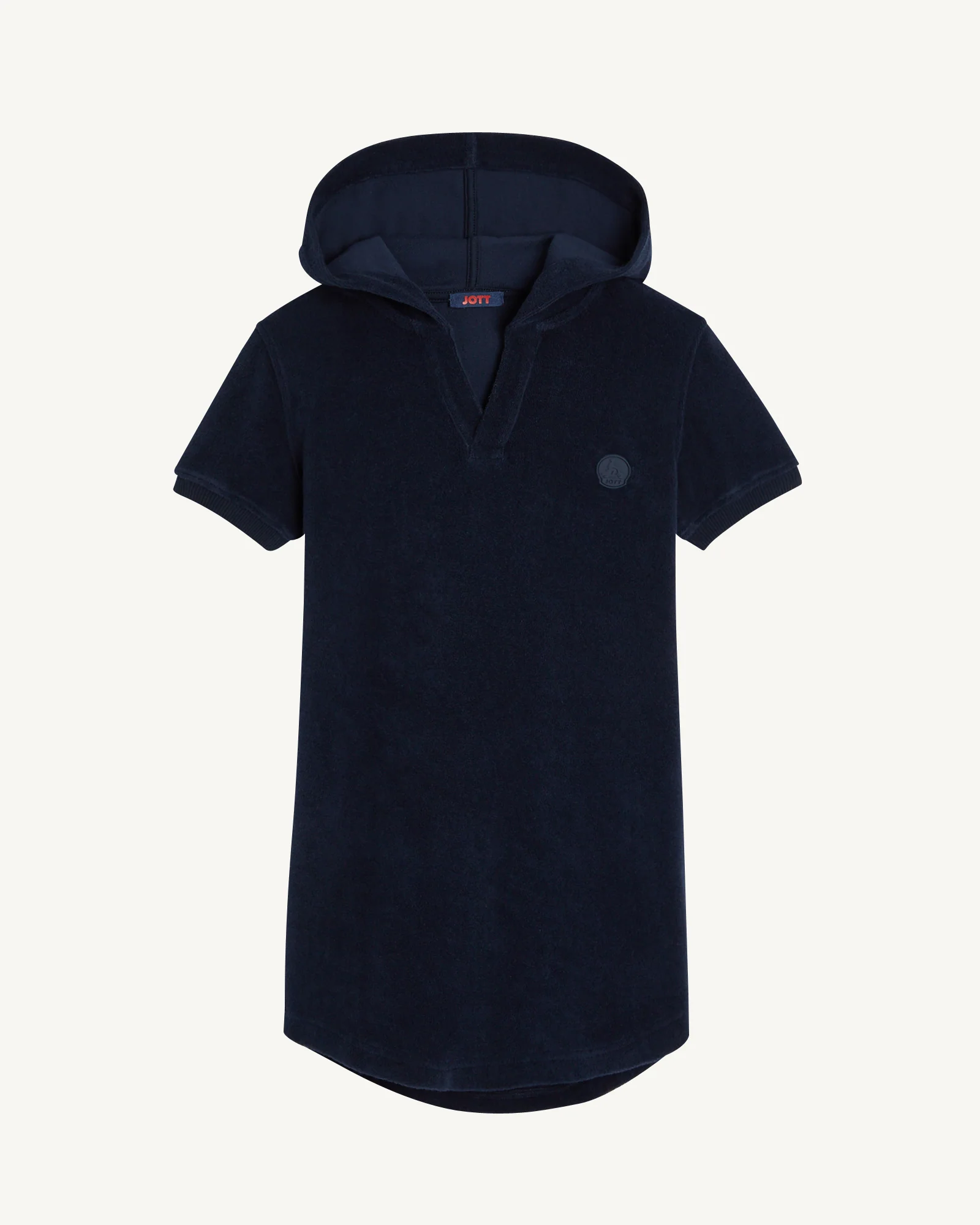 Navy hooded terry dress Kid Mini 2.0