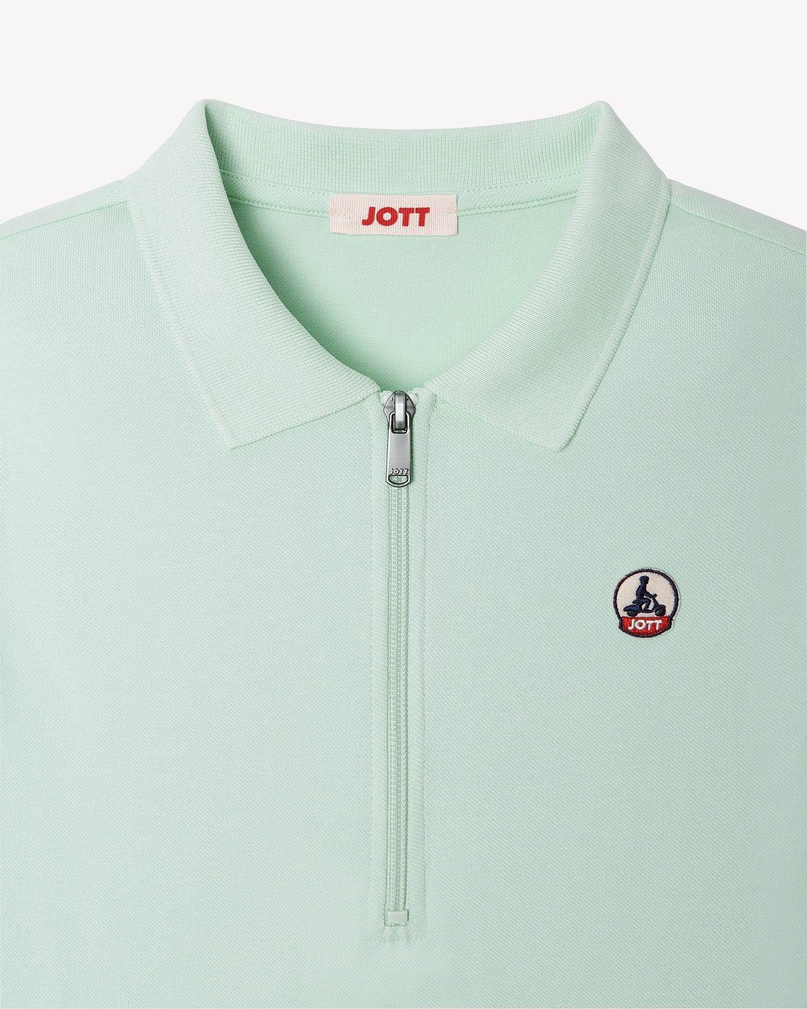 Sleeveless polo dress in organic cotton Esmeralda Peppermint