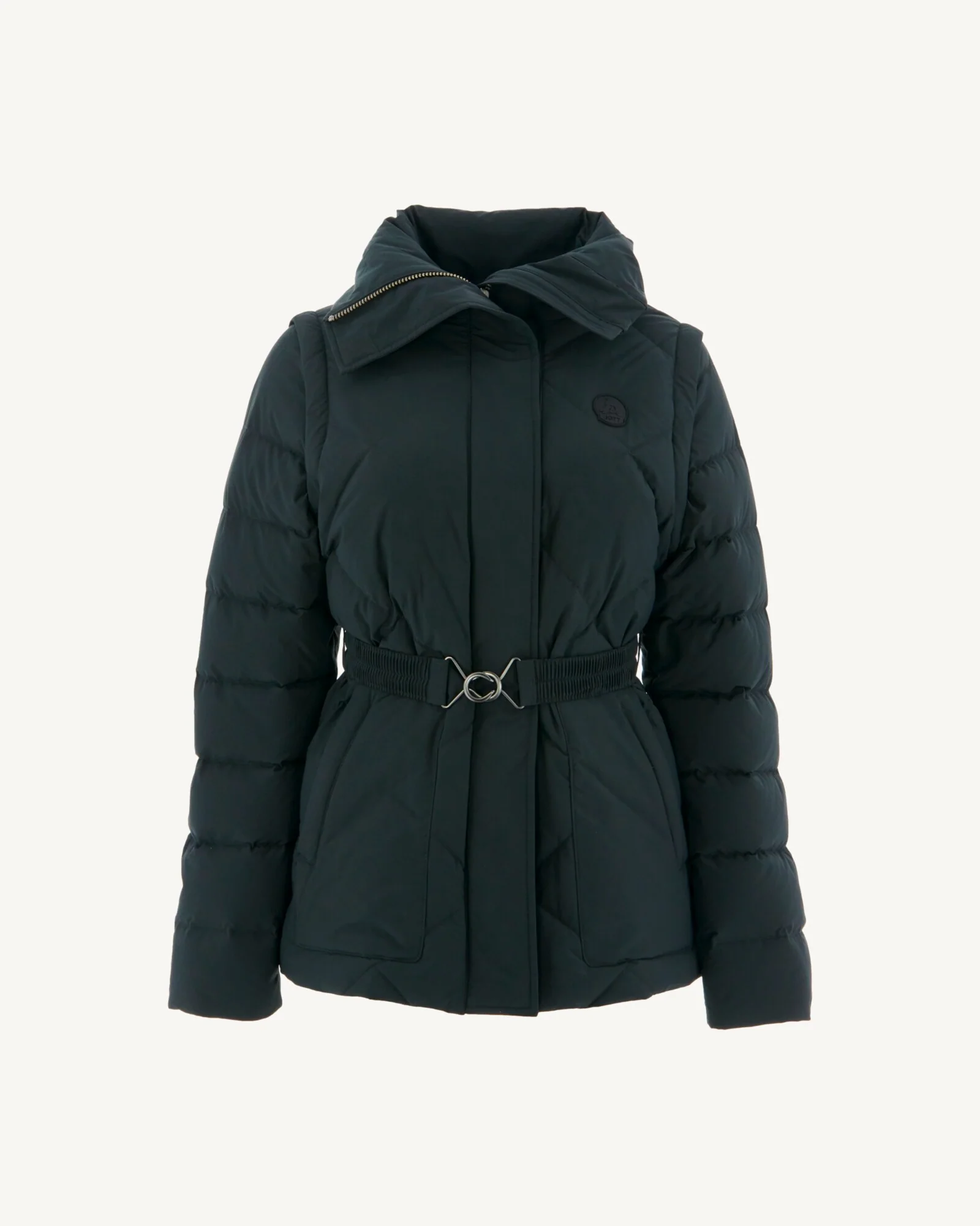Down jacket removable sleeves Black Anita