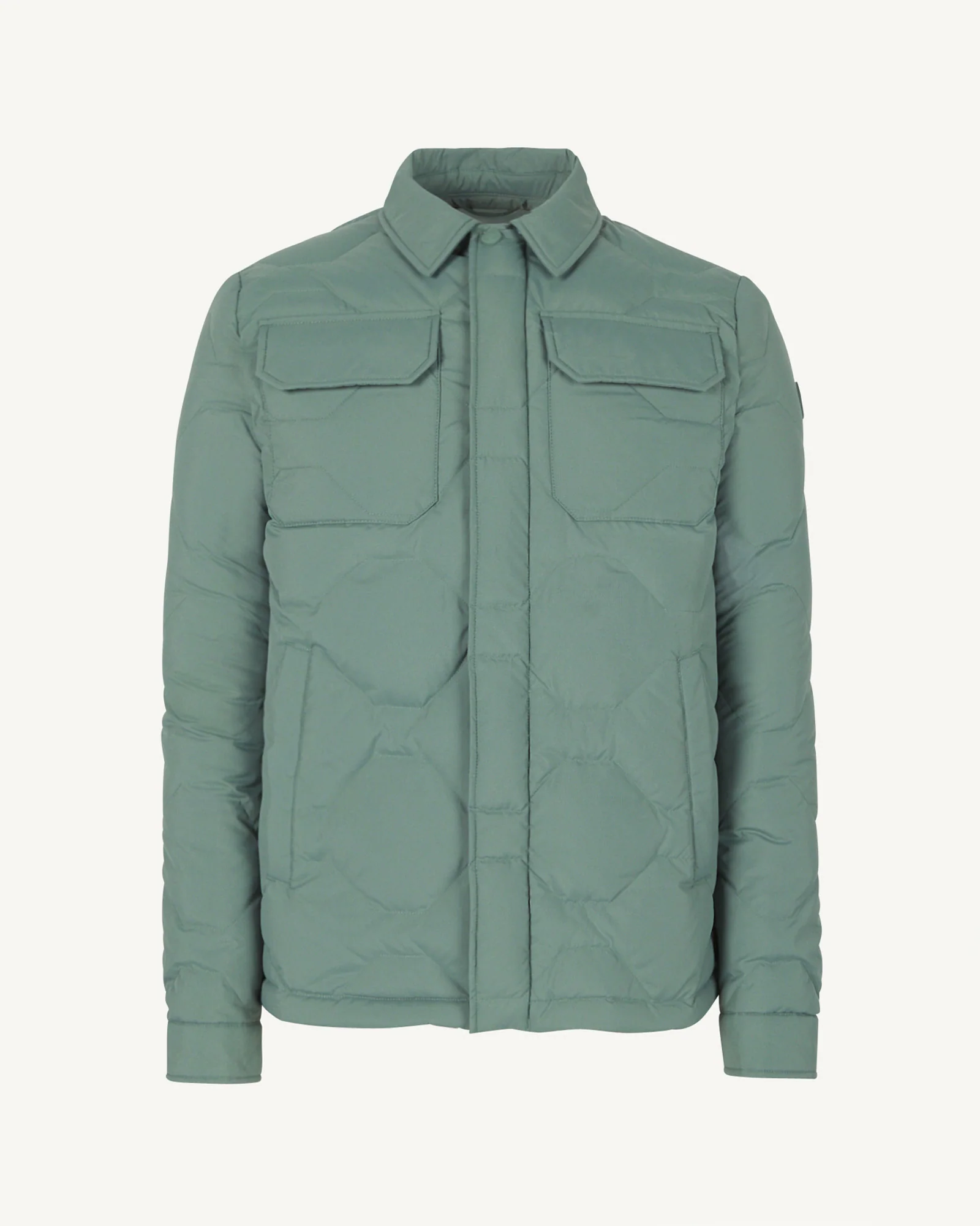 Down jacket Ultralight overshirt Celadon green Andy