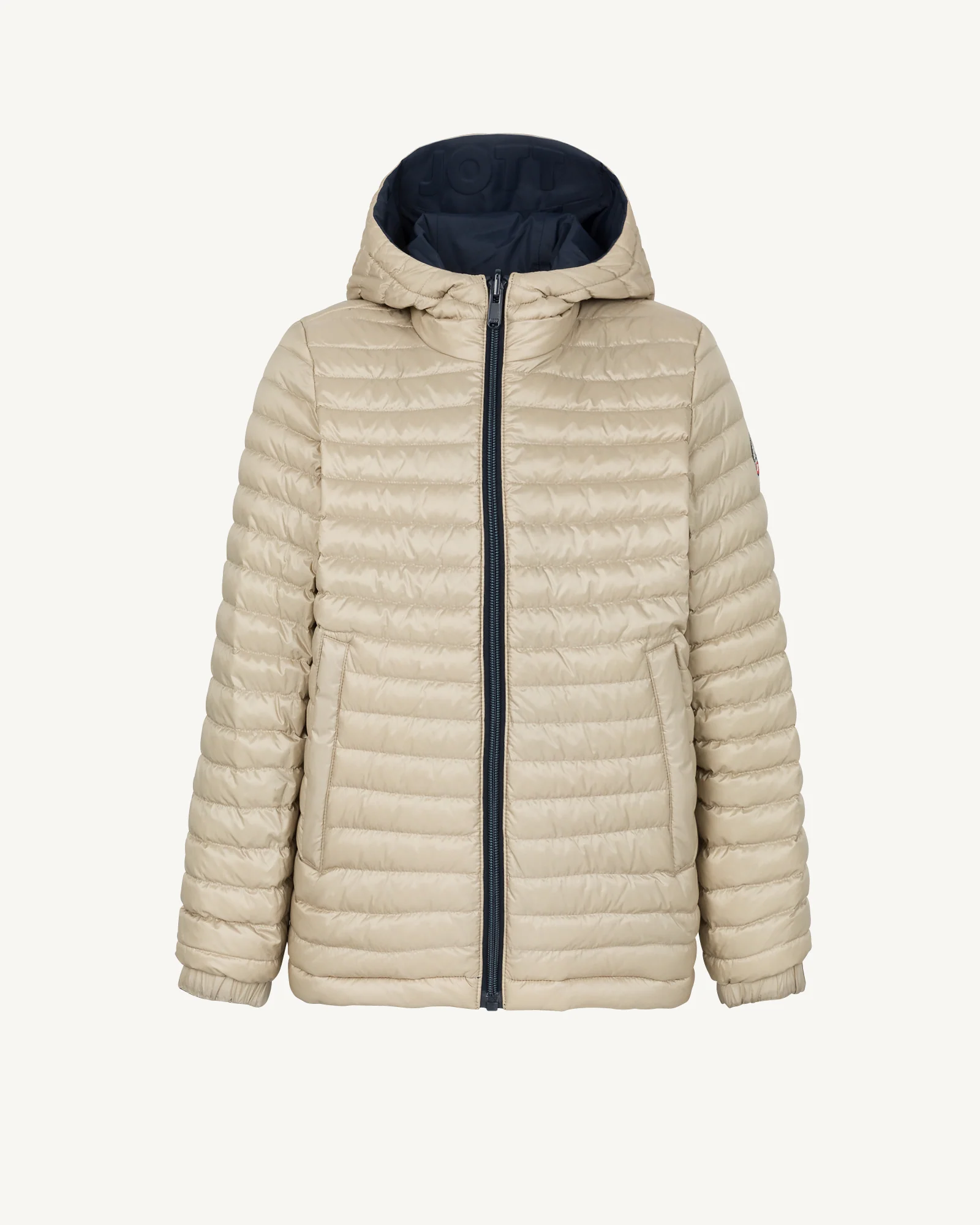 Down jacket Kid reversible hooded Ultralight Marine/Beige Kyoto 2.0