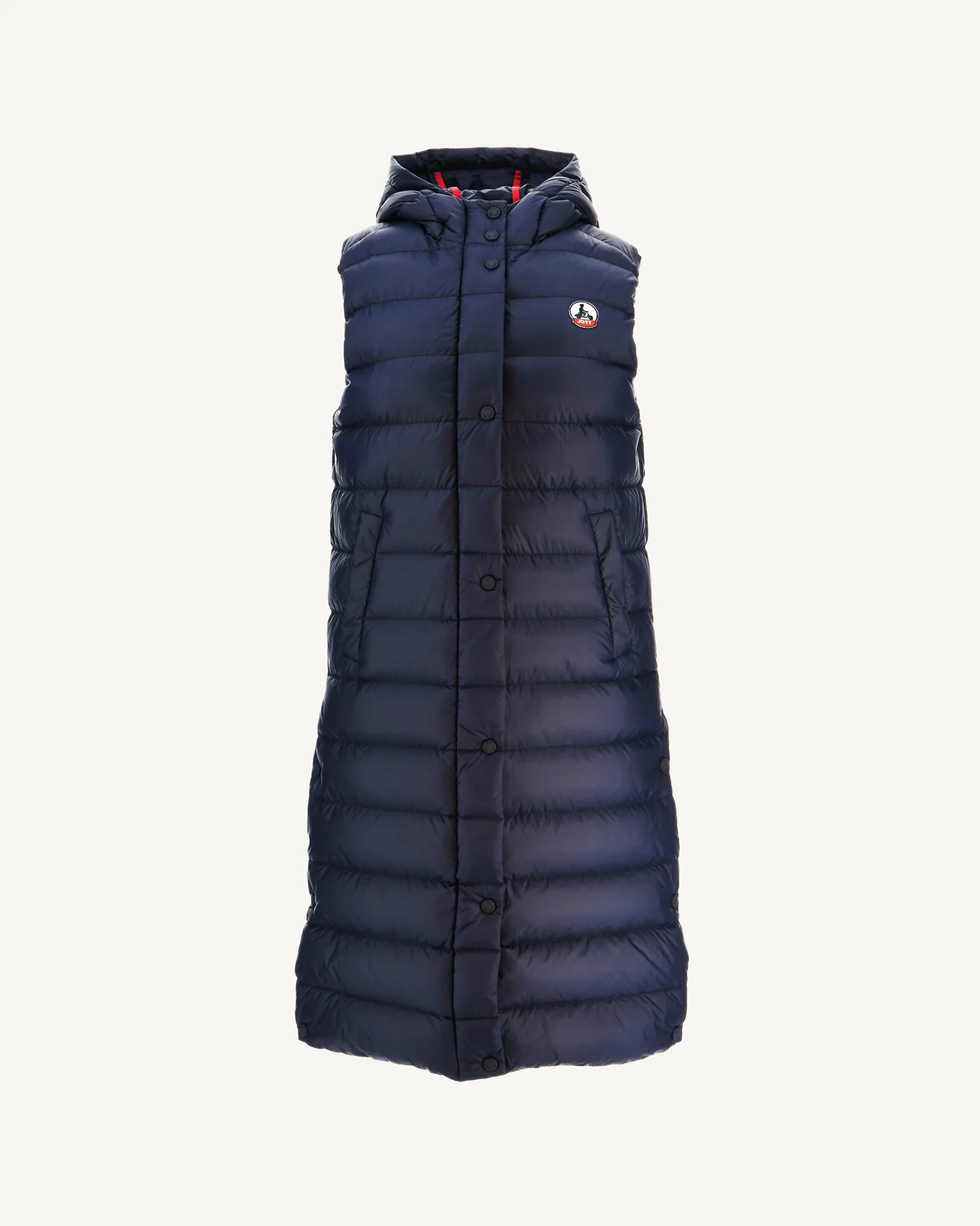 Down jacket long straight hooded Marine Lola