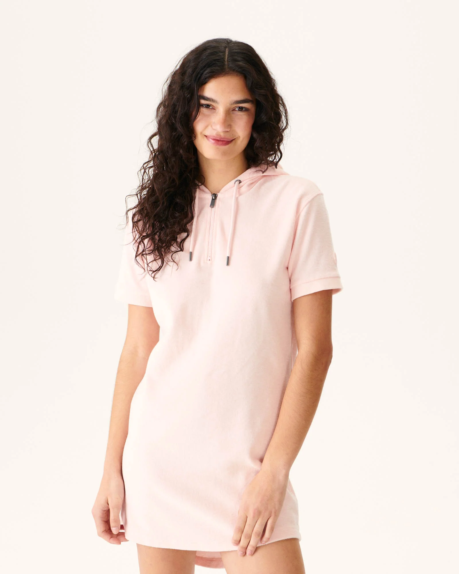 Meg light pink toweling dress
