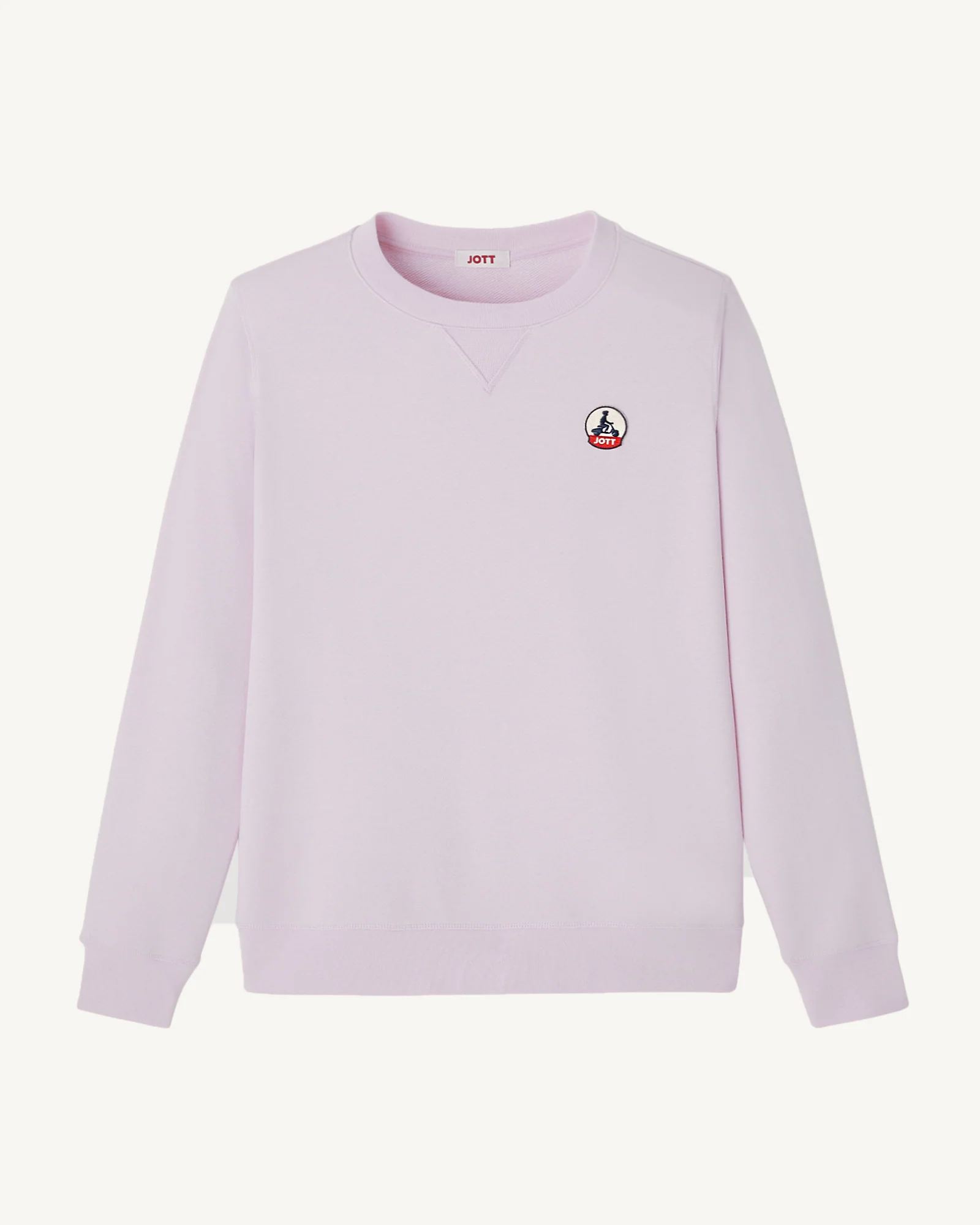 Sweatshirt in organic cotton Pale mauve Elvas 2.0