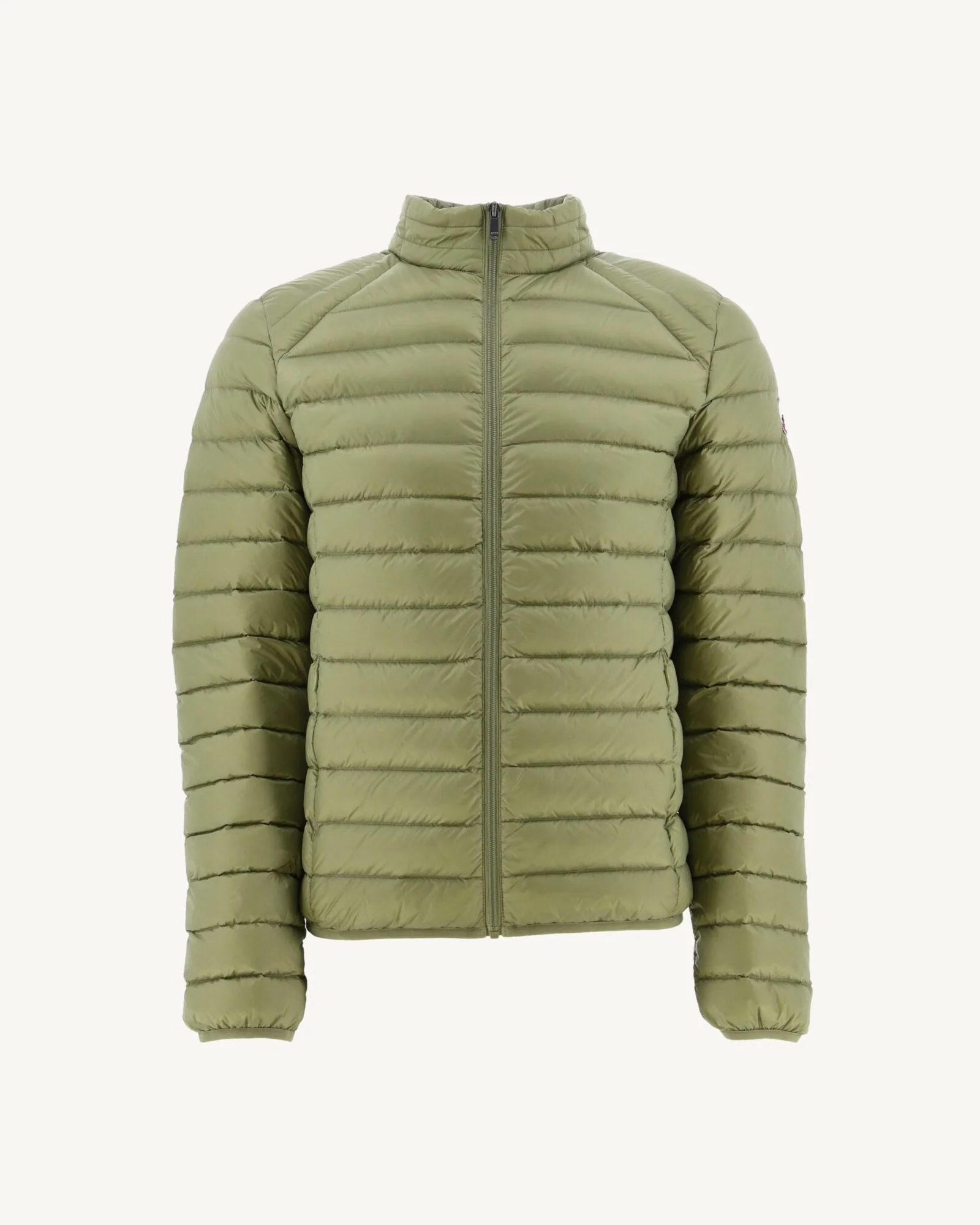 Light khaki matte lightweight padded jacket