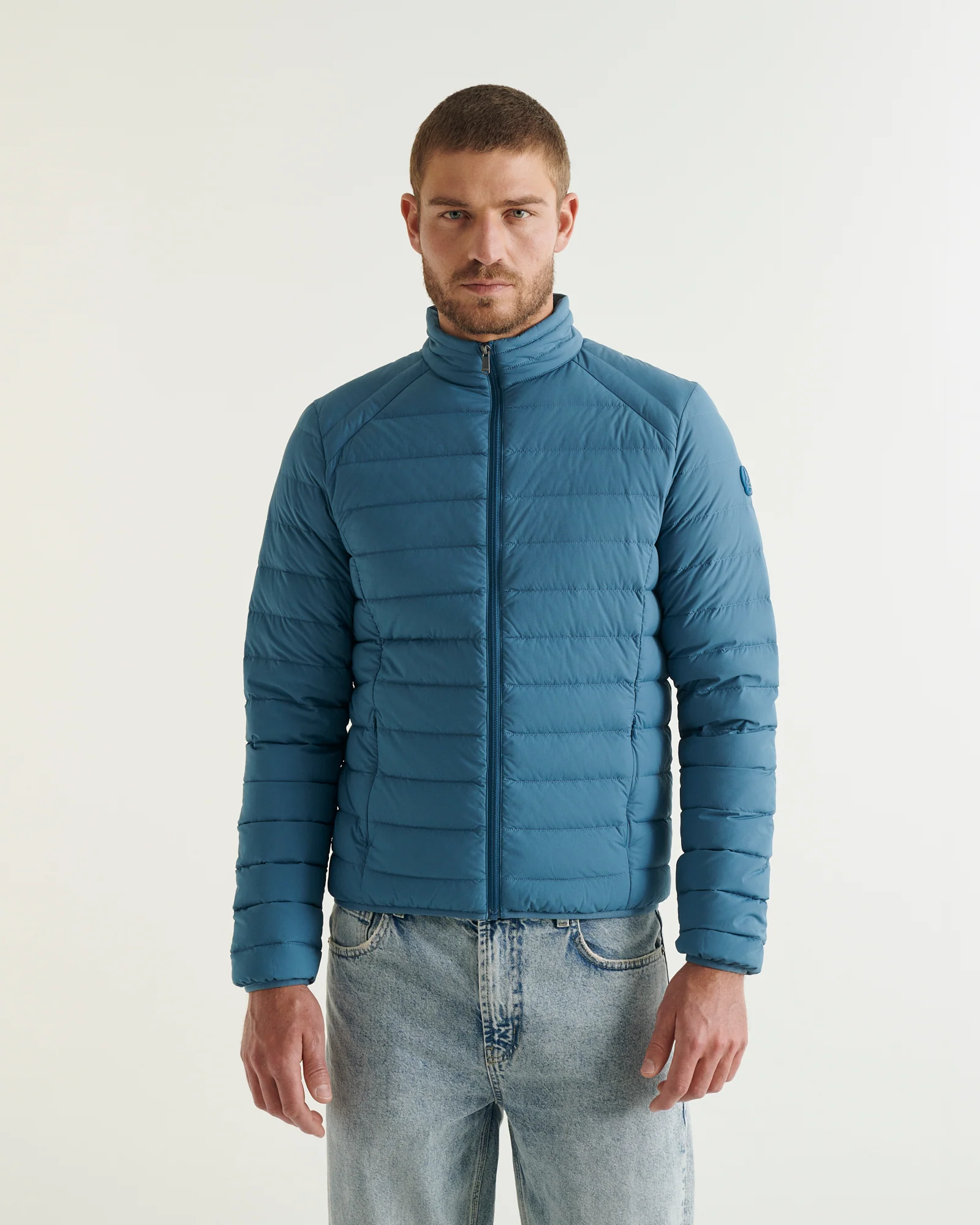 Down jacket light stretch Blue jeans Aragon