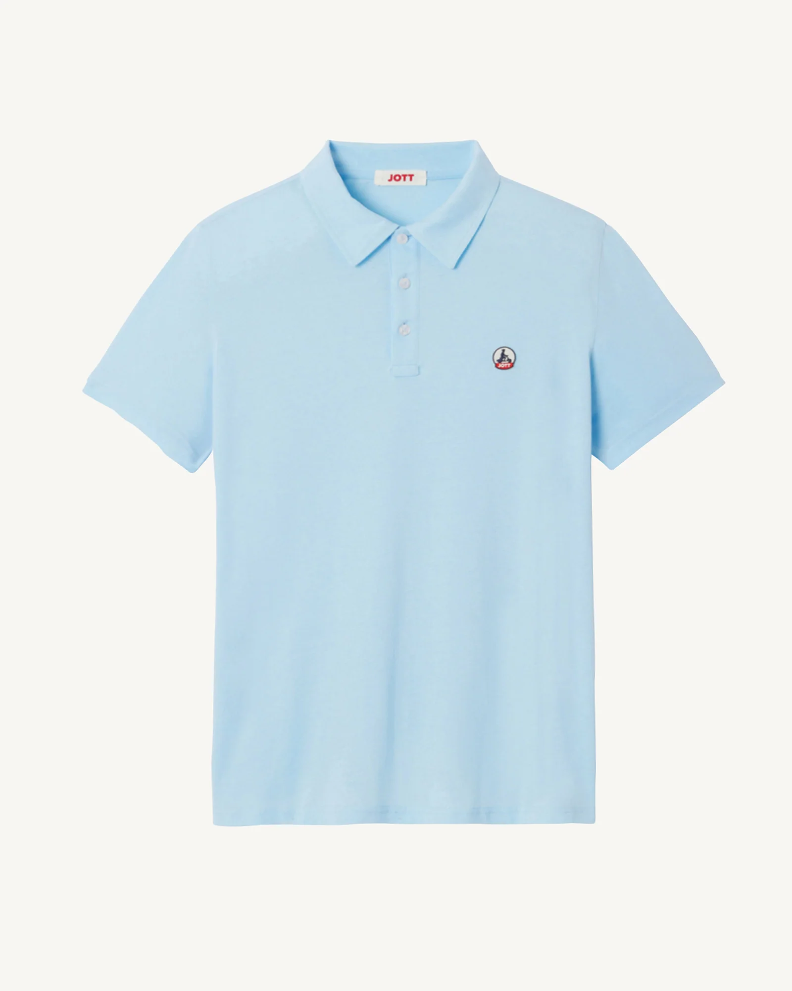 Polo shirt in organic cotton Celeste blue Lavan