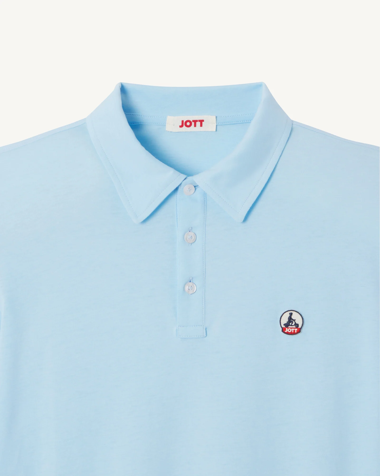 Polo shirt in organic cotton Celeste blue Lavan