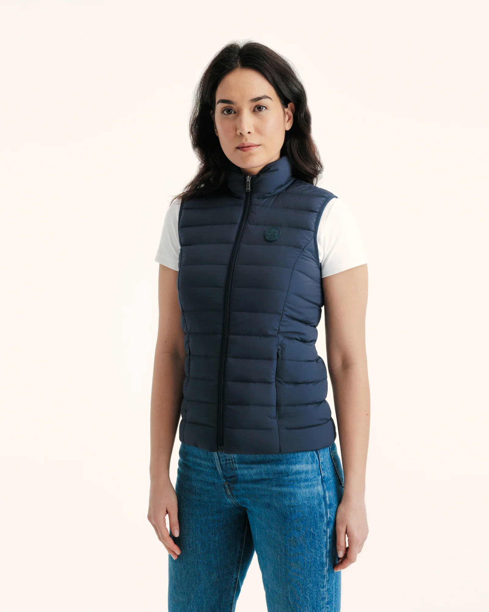 Down jacket sleeveless stretch Marine Grenada
