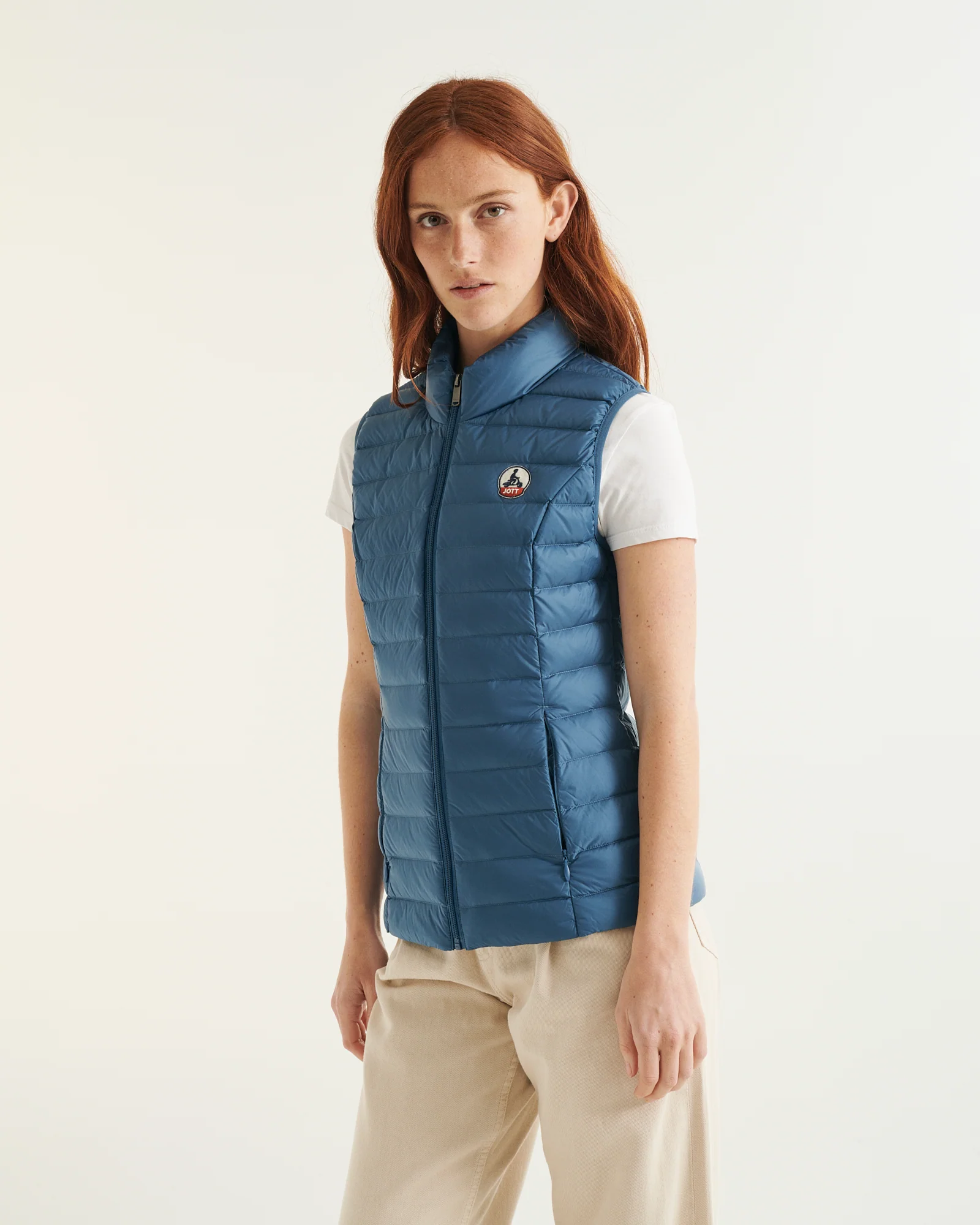 Light sleeveless padded jacket Jeans blue Seda