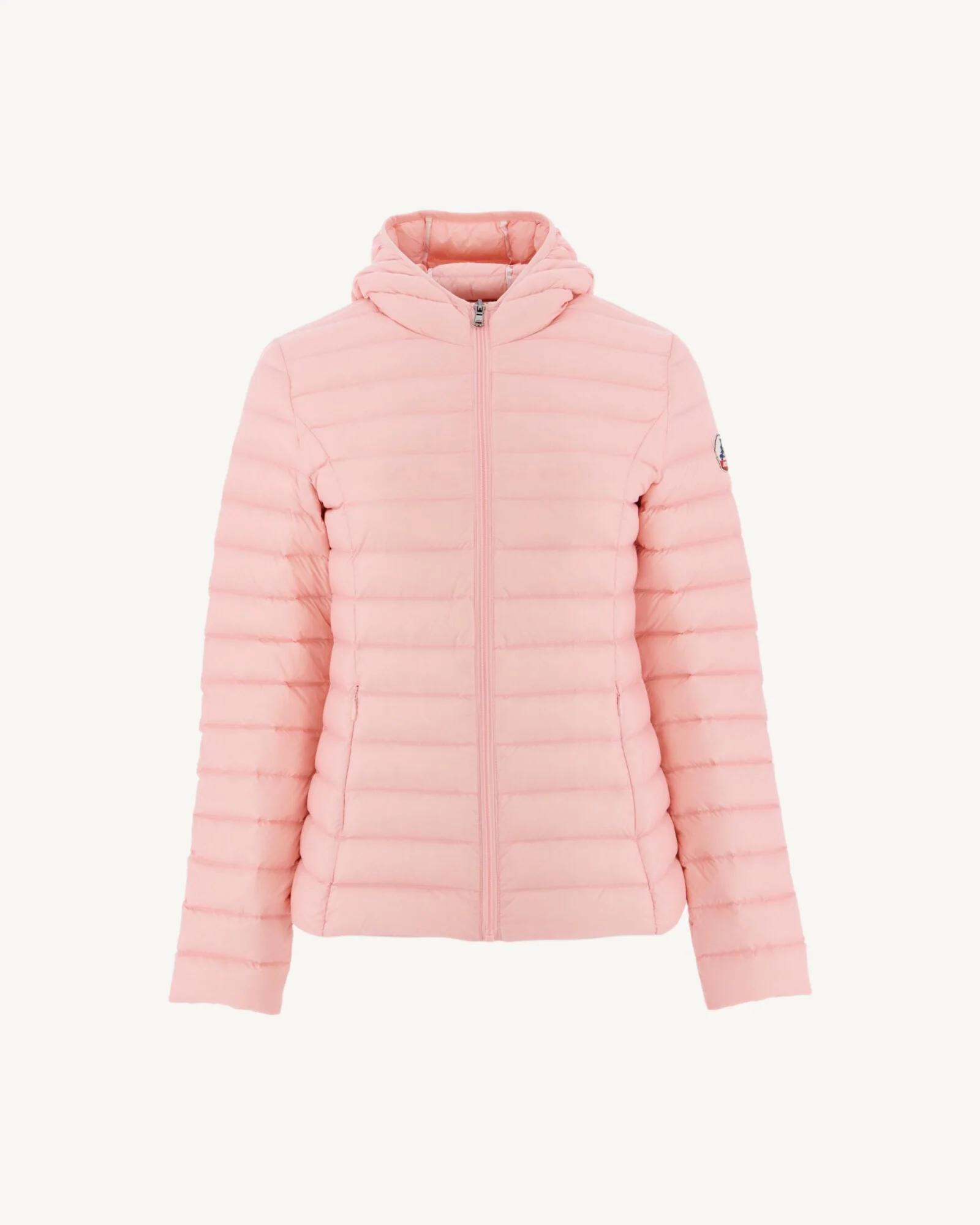 Down jacket light Peach pink hoodie Cloe
